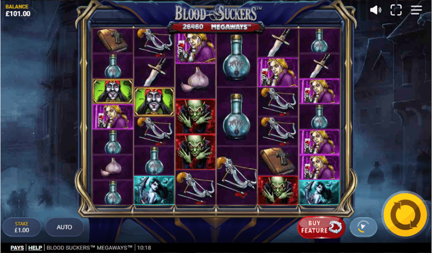 Blood suckers megaways base game